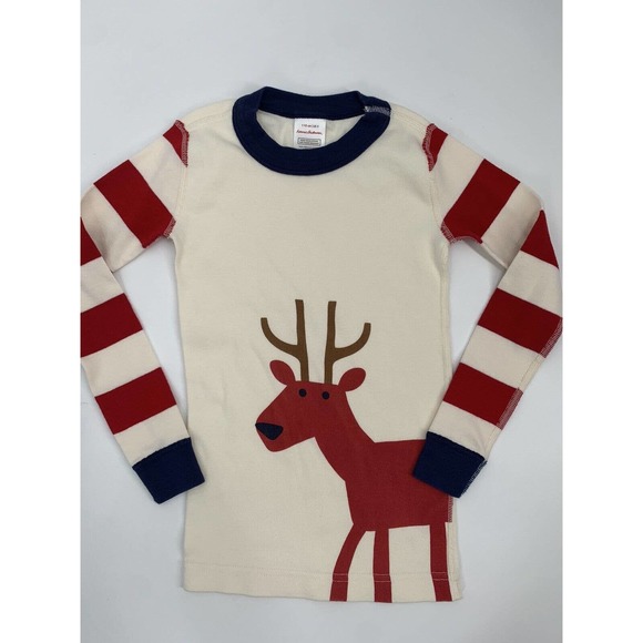 Hanna Andersson Other - Hanna Andersson Reindeer Long John Pajama Top Size 110 US 5 Holiday Organic